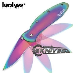 KERSHAW SCALLION RAINBOW TITANIUM KEN ONION ASSISTED COMBO KS1620VIB