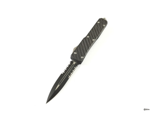 Microtech Ultratech Carbon Fiber D/E Black Serrated