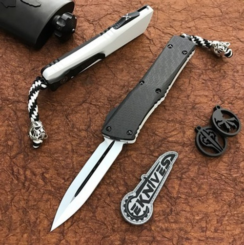 Microtech Custom Storm Trooper Carbon Fiber Combat Troodon DE White