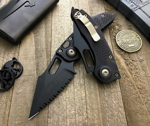 Microtech/Borka Blades Stitch Auto Bronze Accents DLC Apocalyptic Serrated M390 169-3DLC