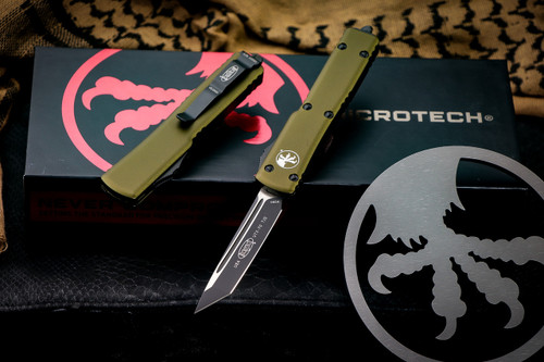 UTX-70 OD Green OTF Automatic Knife 3.4\" Tanto Black 149-1OD