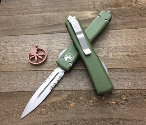 Microtech Ultratech OD Green Contour DE Satin Serrated 122-5OD