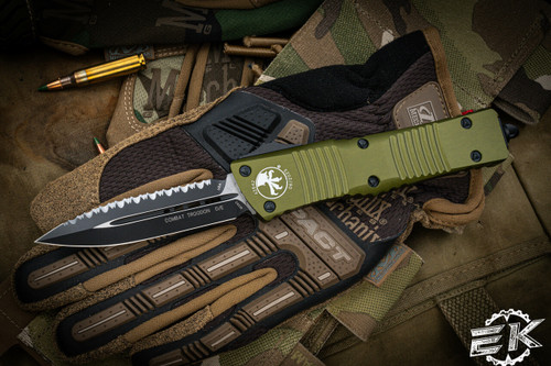  Microtech Combat Troodon OTF Automatic Knife OD Green D/E 3.8\" Black Serrated 142-3OD