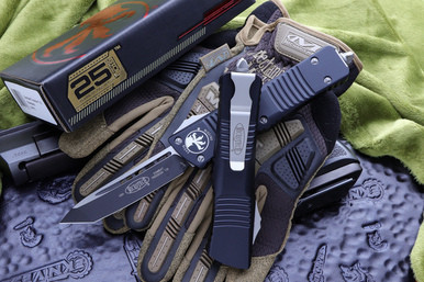 Microtech Combat Troodon OTF Automatic Knife T/E 3.8" 204P Tanto Black 144-1