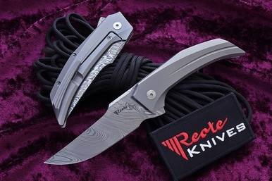 Reate Knives/Tashi Bharucha Starboy Titanium Framelock 3.25" Damasteel Blade