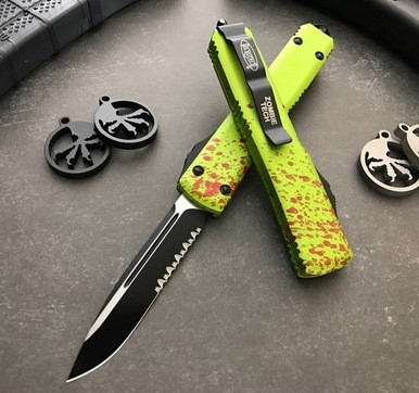 Microtech Ultratech Zombie Tech Contour SE Black Serrated 121-2Z
