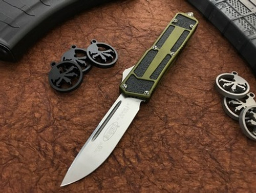 Microtech Scarab QD Green S/E Stonewash 178-10OD