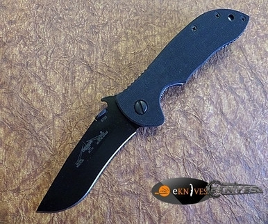 EMERSON KNIVES MINI COMMANDER BT WAVE 3.4" BLACK PLAIN