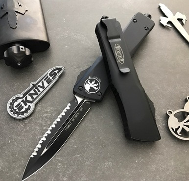 Microtech Combat Troodon Smooth DE Black Tactical Serrated 142-3TS