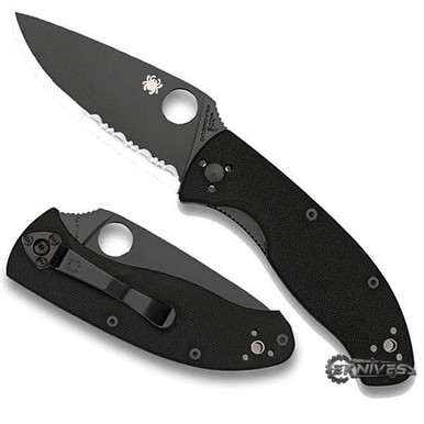 SPYDERCO TENACIOUS BLACK STAINLESS COMBO BLADE C122GBBKPS