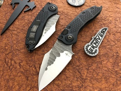 Marfione/Borka Custom Stitch Auto Black Prototype Borka Blades Rock Grind M390