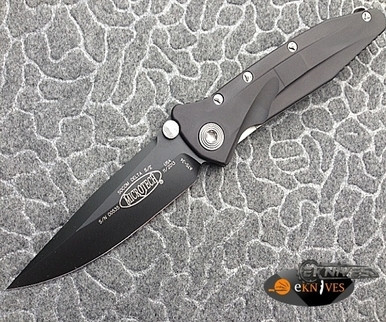 MICROTECH SOCOM DELTA ALUMINUM FOLDER 4" BLACK PLAIN 159-1