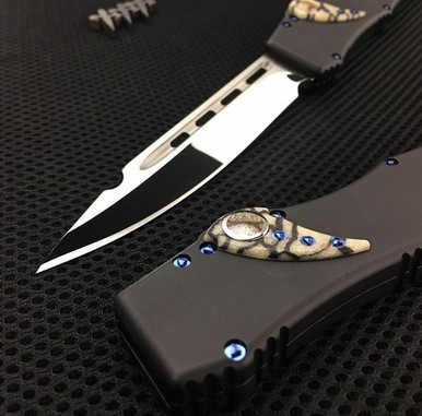 Microtech Marfione HALO V Tiger Coral Inlay SE High Polish M390