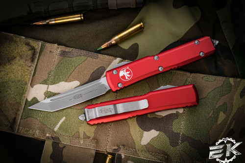 Microtech Ultratech Red OTF Knife 3.4\" Tanto Apocalyptic SW 123-10APRD