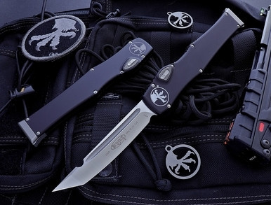 Microtech Halo 6 VI Black OTF Tanto M390 Satin 250-4