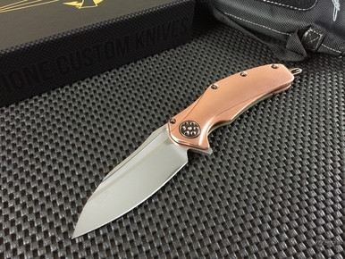 MICROTECH MARFIONE CUSTOM KNIVES MATRIX TRILLUM COPPER MIRROR POLISH