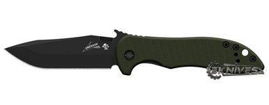 KERSHAW CQC5K EMERSON GREEN FRAMELOCK 3" BLACK PLAIN 6074OLBLK