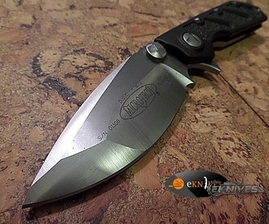 MICROTECH DOC MANUAL FLIPPER BLACK ALUMINUM 3.75" SATIN PLAIN 153-4