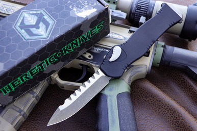 Heretic Knives Hydra Battleworn OTF Automatic Knife 3.6" Drop Point Stonewash