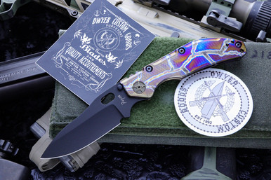 Duane Dwyer DCG Custom BBNL Titanium Lightning Strike Straight Recurve V Grind Elmax Black Oxide