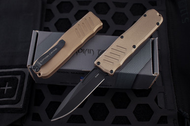 Guardian Tactical RECON-035 Tan OTF Automatic S/E (3.45" Drop Point Black) 97111