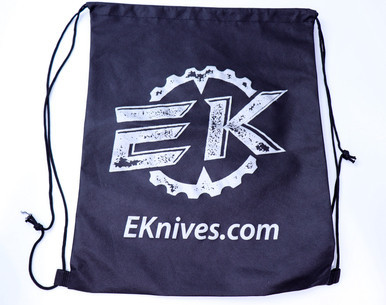 EKnives Drawstring Backpack Swag Bag Black/Gray