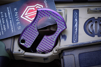 John Gray Keyper Purple Dot Matrix Anodized Titanium