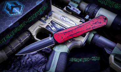 Heretic Knives Manticore X Red Battleworn OTF Bayonet
