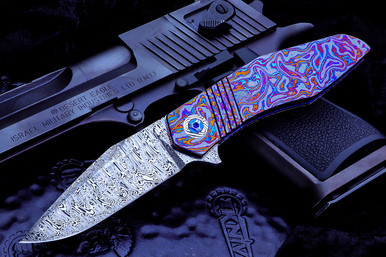 Steve Skiff Accomplice Black Timascus Damasteel Hidden Hardware