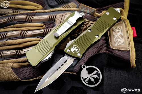 Microtech Troodon OTF Automatic Knife OD Green 3" Dagger Satin 138-4OD