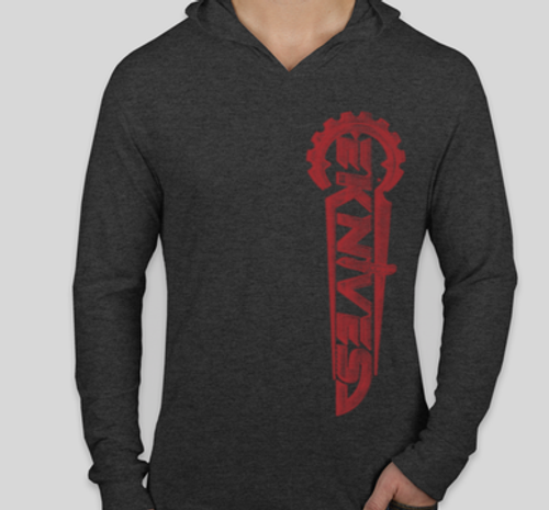 EKNIVES Hooded Long Sleeve Tri-Blend Next Level Shirt Hoodie