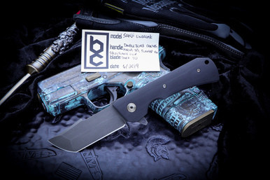 Billy Cho Sanji Linerlock Black Micarta, Steel Flame Clip (2019 Blade Show)
