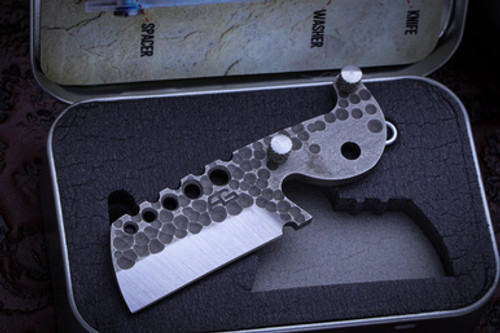 Griego Knives KEYBAR Cleaver Blade Insert D2 Acid Wash Dimpled