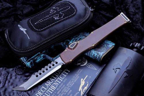 Marfione Custom HALO VI Copper Handle, Bronze Accents, Hellhound Tanto Mirror #1