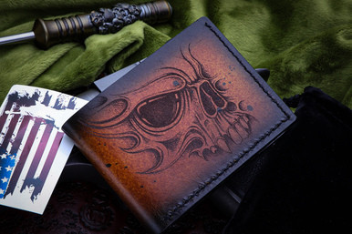 Extremaddiciton/Sergey Rogovets Leather Wallet (Skull Logo)