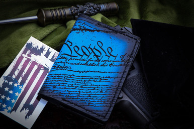 Extremaddiciton/Sergey Rogovets Blue Leather Wallet (We The People) Logo