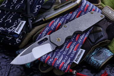 A2D Mercantile Mark 1 Large Folder Titanium Stonewash 3.5" Compound Satin #11