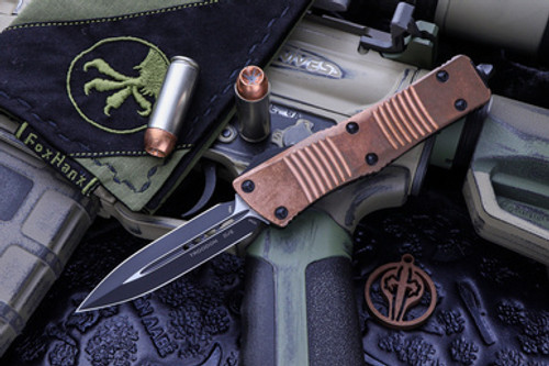 Microtech Troodon Copper Top OTF Signature D/E (3" Black Dagger) 138-1CPSS