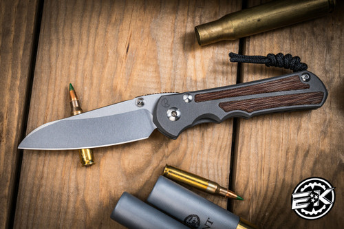 Chris Reeve Knives Large Inkosi Folding Knife Titanium/Natural Canvas Micarta Inlay 3.6\" MagnaCut Insingo LIN-1030