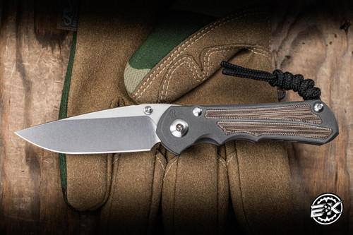 Chris Reeve Knives Small Inkosi Folding Knife Natural Canvas Micarta 2.75\" MagnaCut Drop Point SIN-1014