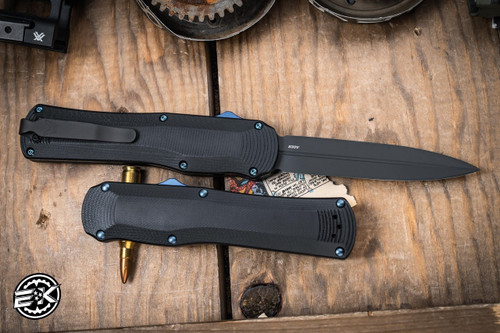 Benchmade Autocrat OTF Automatic Knife Black G10 3.7\" Black Dagger 3400BK