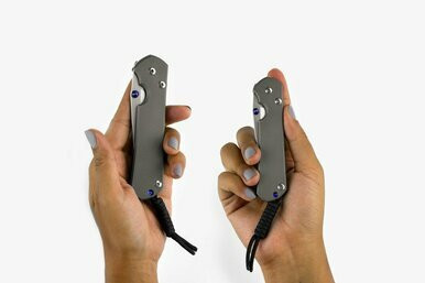 Chris Reeve Knives Large Sebenza 31, Natural Canvas Micarta, 3.6" Damascus