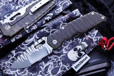 A2D Attn2Detail Mercantile Mark 1 "Medium Folder" Titanium "Caveman" Finish 3" Compound Satin #13