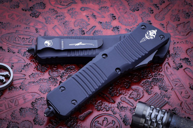 Microtech Combat Troodon OTF Automatic Knife Hellhound 3.8" Black Tanto 219-1