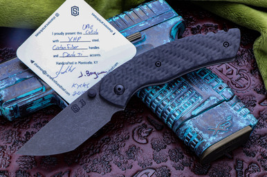 Shannon Carter/Jensen Bergmann Knives "Urge" Carbon Fiber 2.75" XHP Darkwash KYCKS 2019
