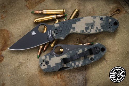Spyderco Para 3 Folding Knife Digi Camo G10 3" S45VN Black C223GPCMOBK