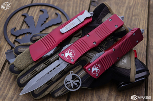 Microtech Combat Troodon Red OTF Automatic 3.8" Dagger Apocalyptic 142-10APRD