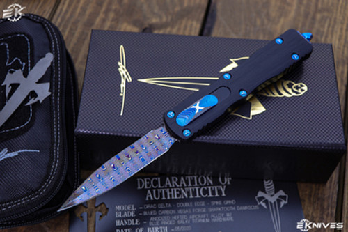 Microtech Custom Marfione "Dirac Delta" OTF Automatic (3.75" Damascus Dagger)