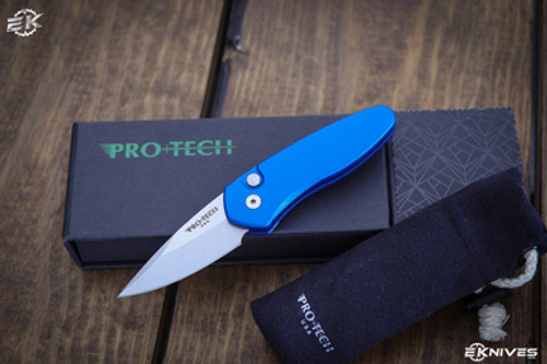 ProTech Sprint Automatic Folding Knife Blue 1.9" S35VN Stonewash 2905-Blue