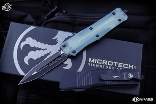 Microtech Troodon Jade Green OTF Automatic Knife D/E 3" Dagger Black 138-1GTJGS